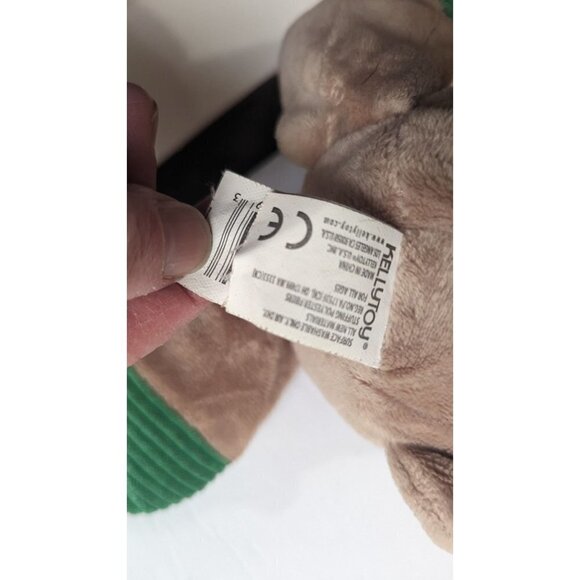 Kelly Toy Reindeer Plush Rattle Brown Tan Green Baby Christmas 12 in sewn eyes - Picture 6 of 7